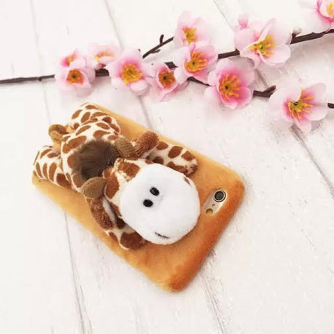 Giraffe furry animal case-Iphone - The Glitzy Shop